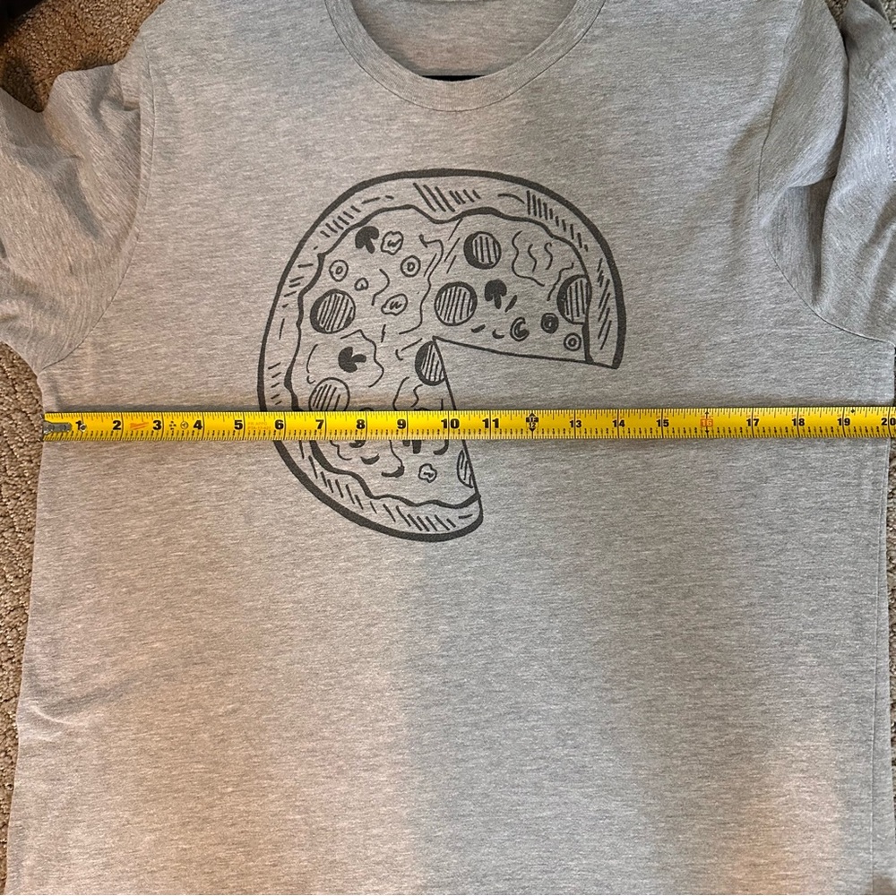 Father And Child / Pizza and Slice Matching T-shirts In Gray Color. - Picture 12 of 13
